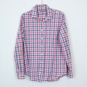Express‎ Fitted Plaid Button Down Shirt Size Large